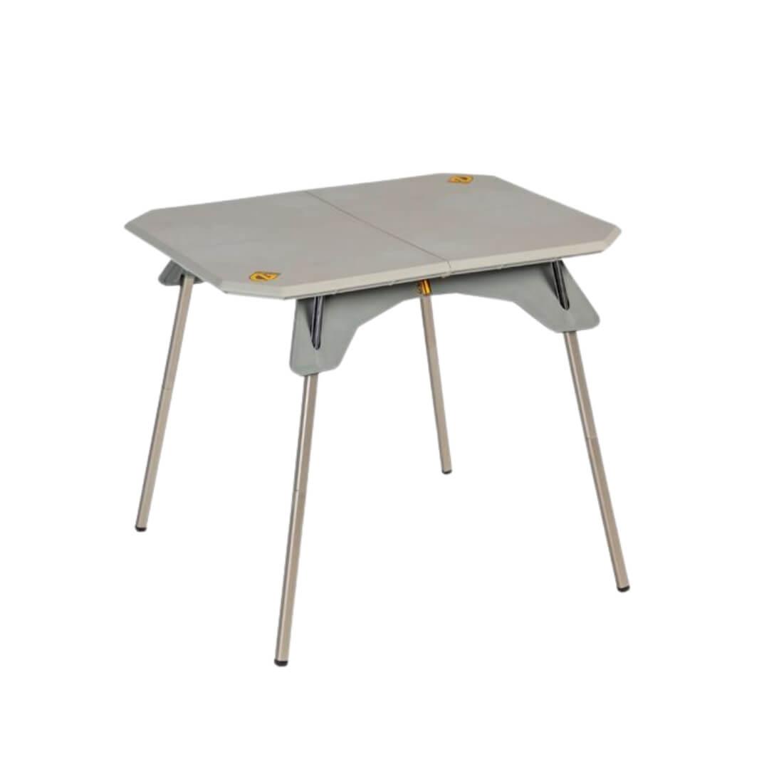 Nemo Moonlander Dual Height Table: kompakt foldbart campingbord med grå bordplade