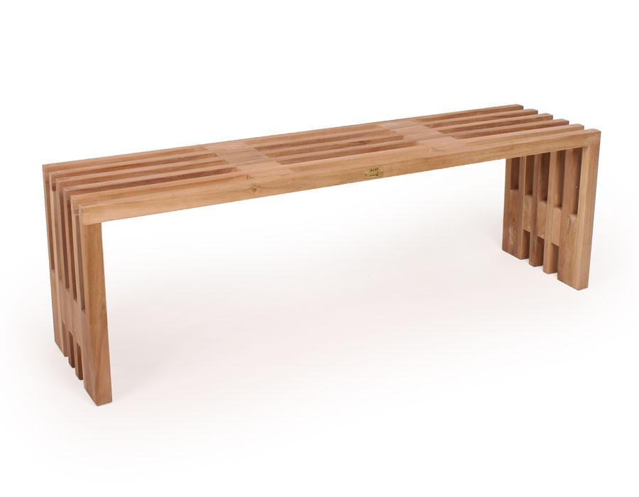 Altona teak havebænk på 140 centimeter med buede armlæn