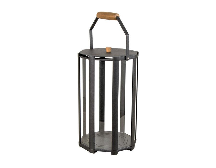 Cane-line Lighthouse-lanterne i lavagrå aluminium med teakdetaljer