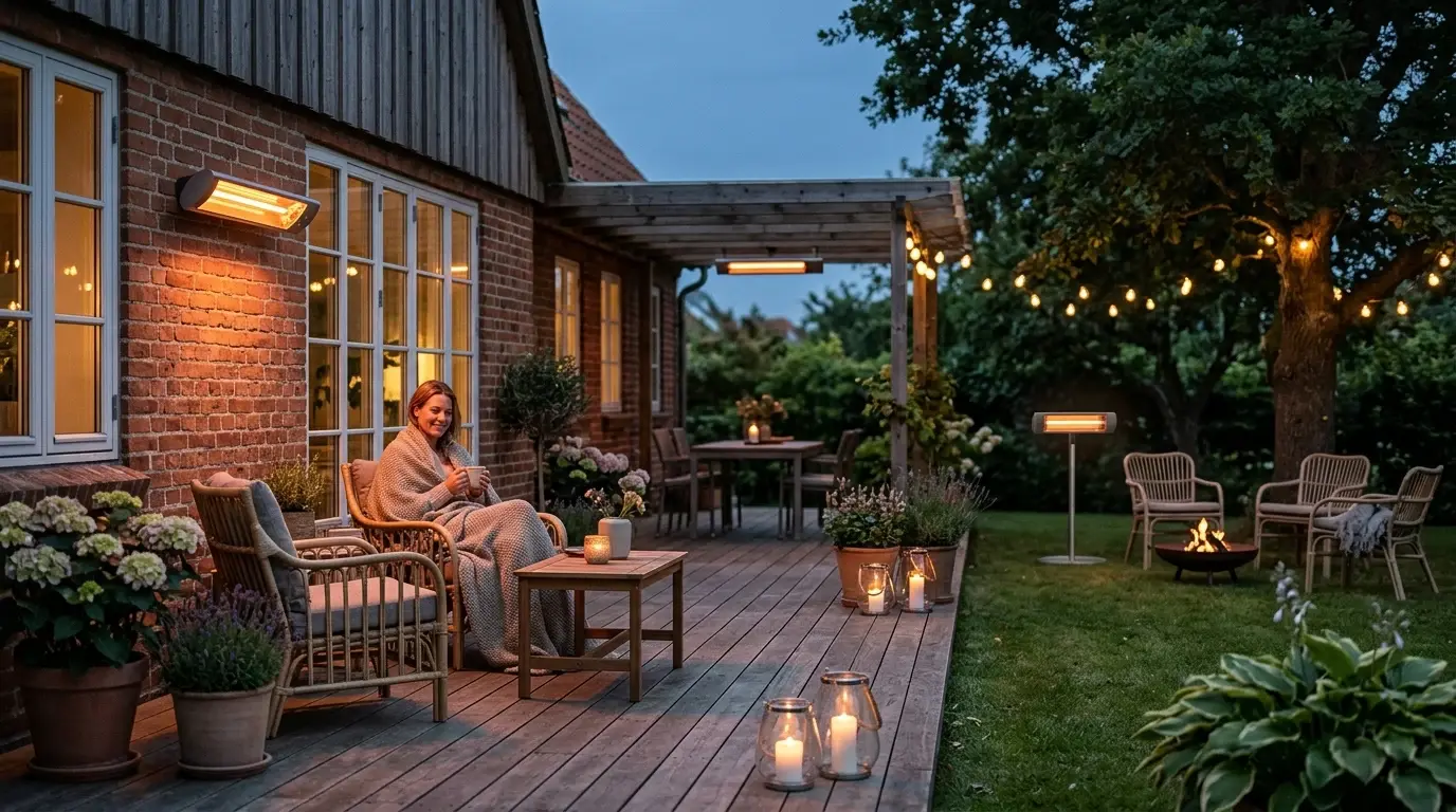 Infrarød terrassevarmer: væg, loft eller gulv? | WOH.dk